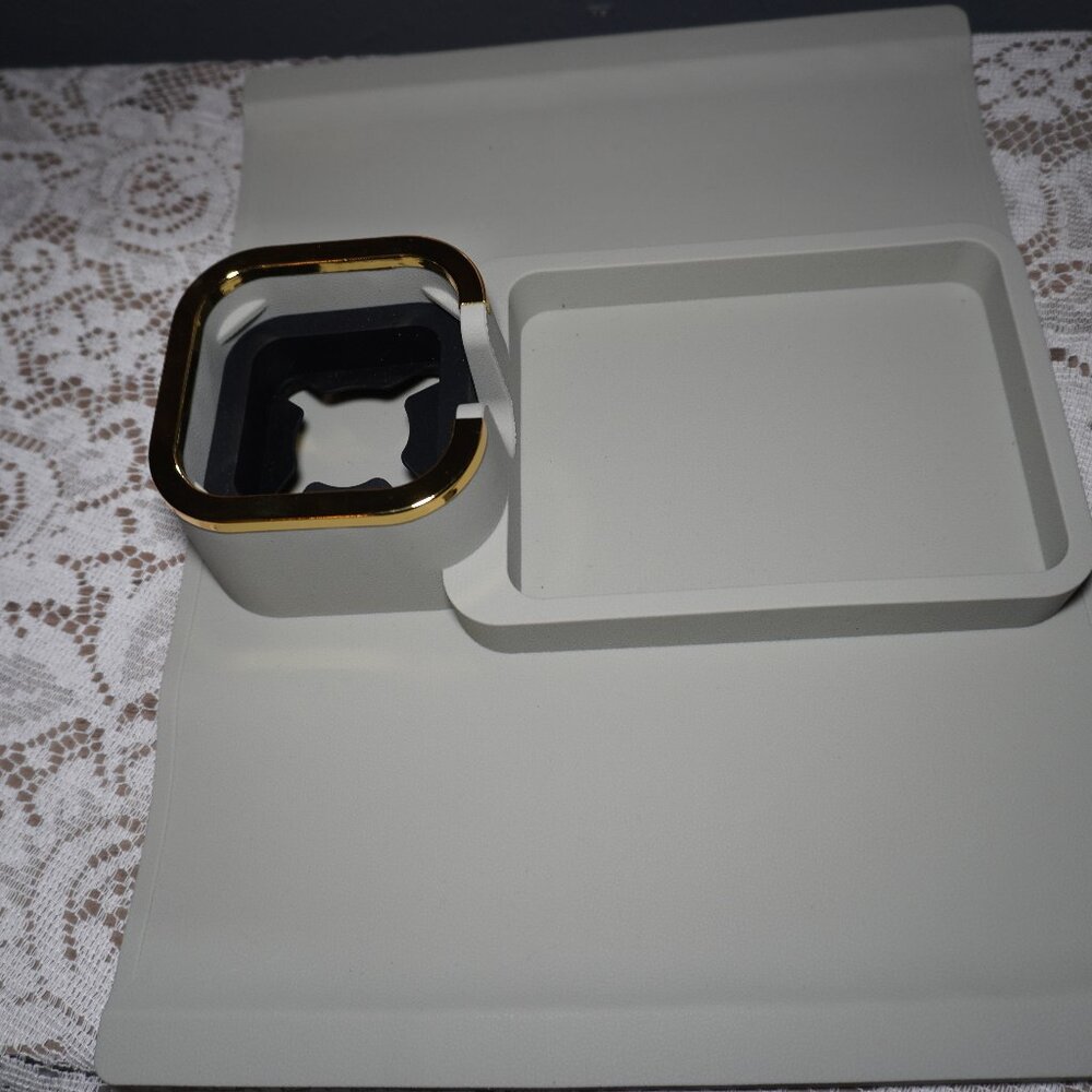 Amazon Beige Gold Silicone Arm Rest Cup Holder Organizer